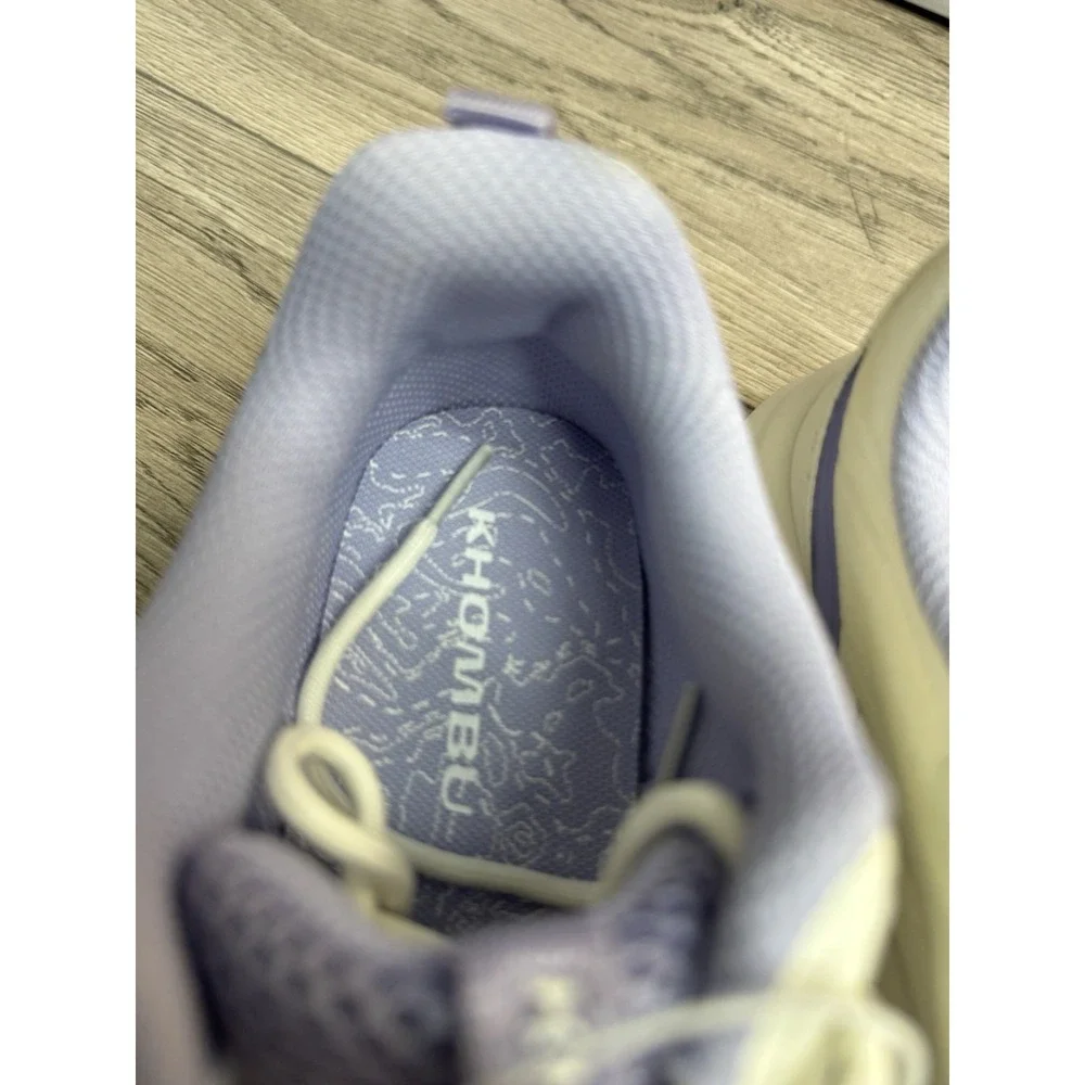 Khombu Patan Sneakers Womens 6.5 Beige Lavender New NIB Athletic Walking Shoes